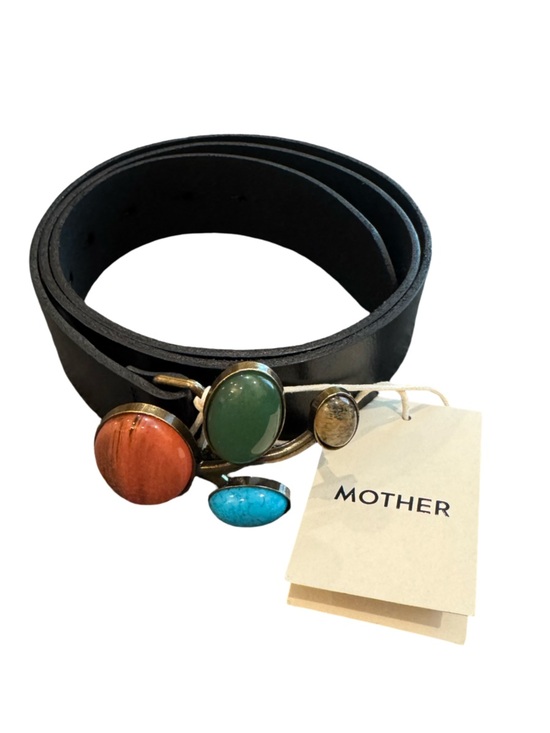 MOTHER Denim Jewelry Box Black Leather Belt L main image 7